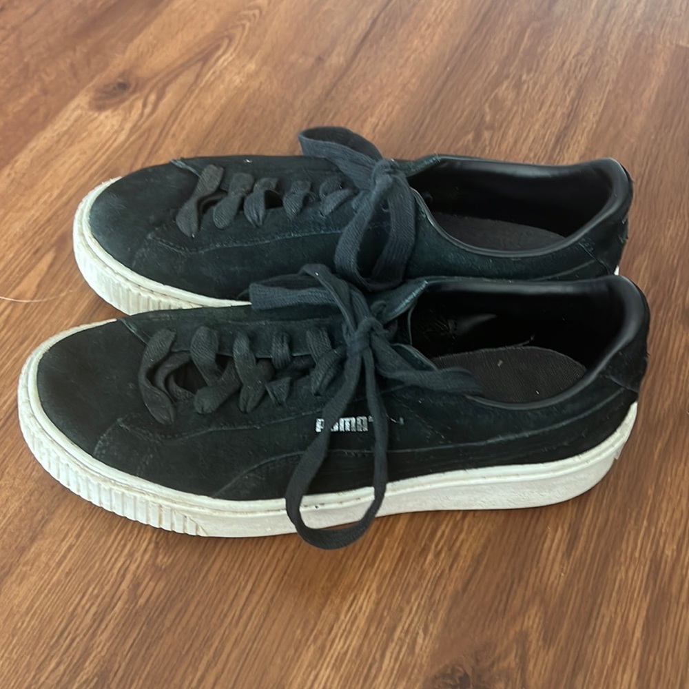 Puma Black Platform Sneakers Size 8.5